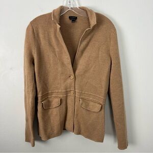 Talbots 100% Merino Wool Peplum Cardigan